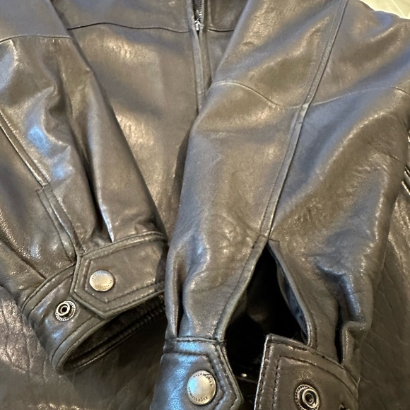 Axcess Luxury Mens Black Genuine Leather Jacket Sz M Zip Up With Deep Pockets - Picture 11 of 11